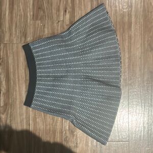 Black and White Striped Skirt